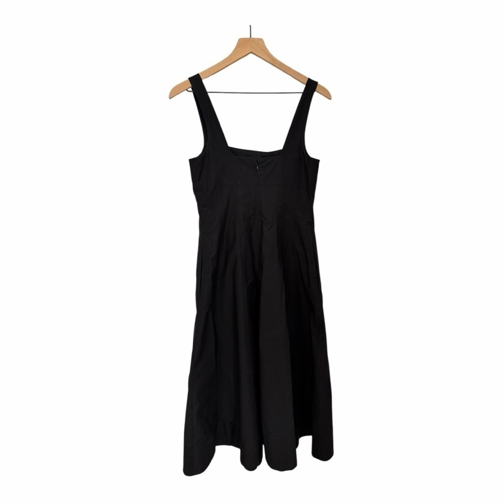 Banana Republic Black Midi Dress Corset Whimsigoth Cottagecore Size 4 Pockets - Picture 7 of 14